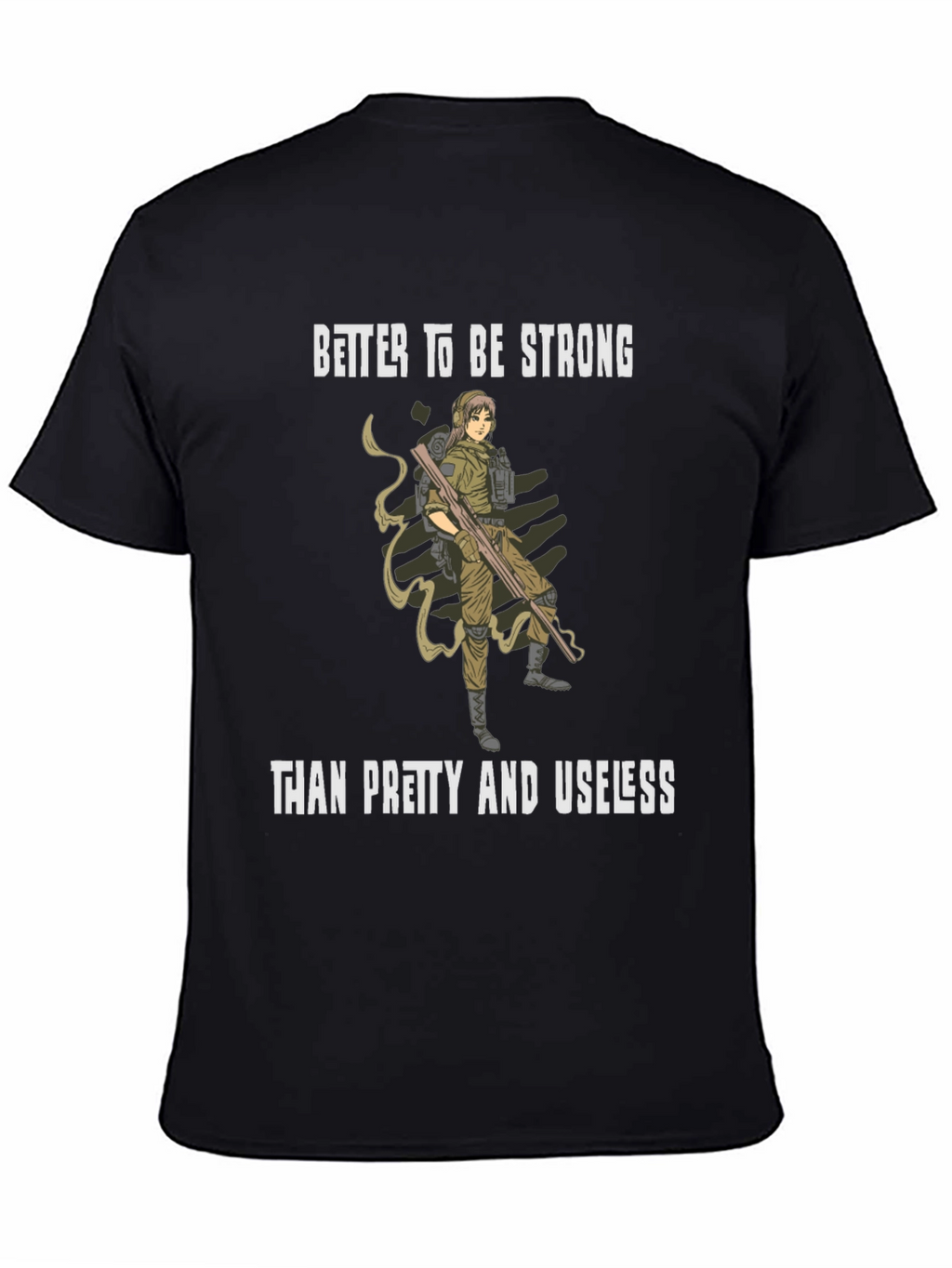 Strong Woman Graphic Tee - Black