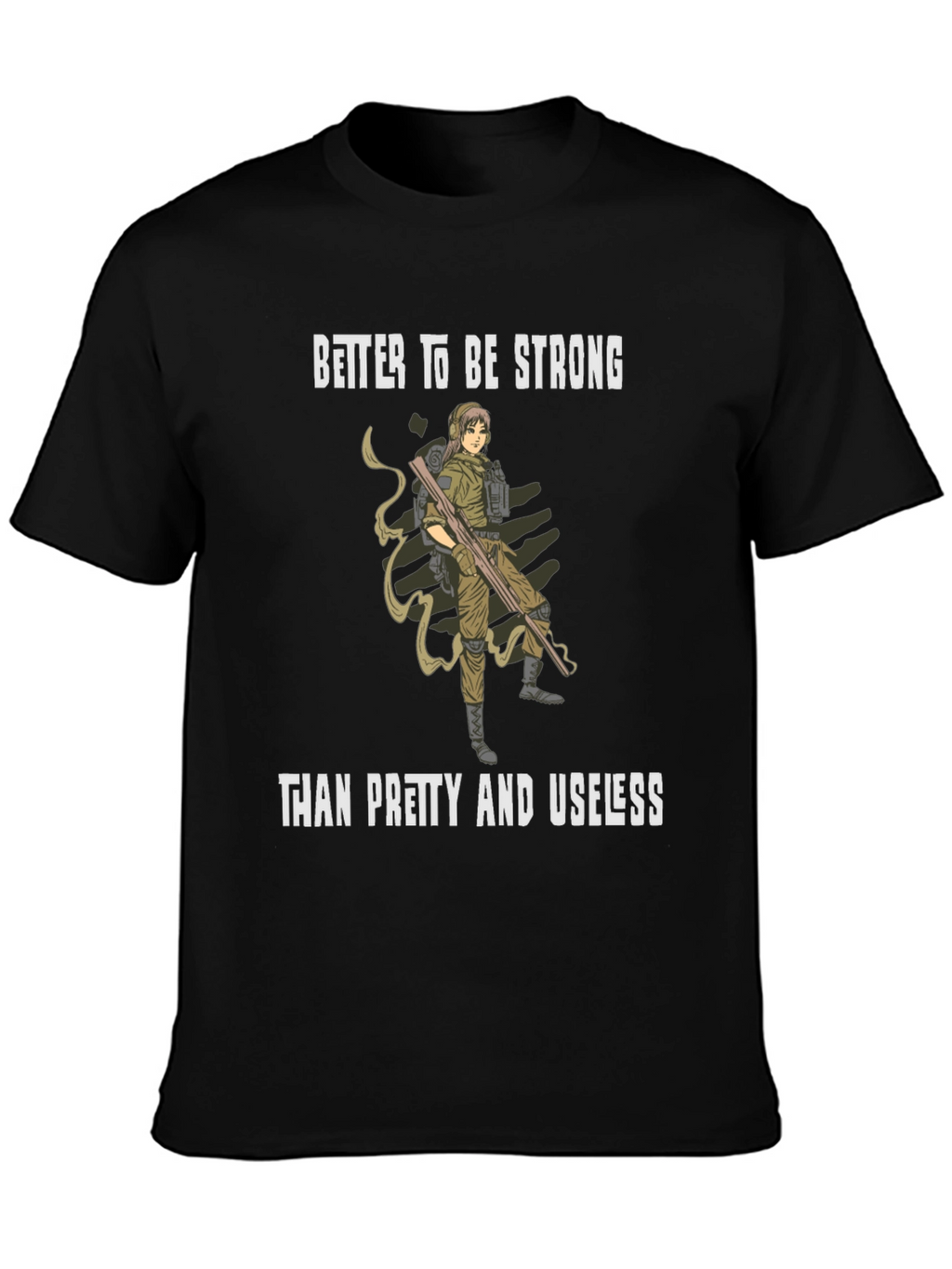 Strong Woman Graphic Tee - Black
