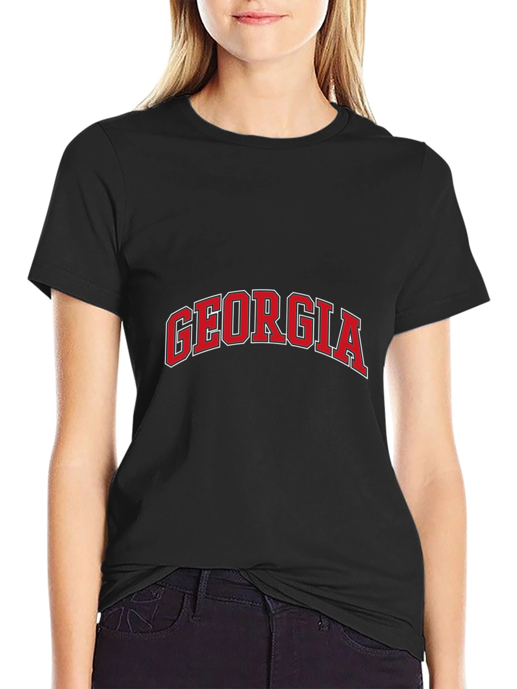 Georgia Black Graphic T-Shirt