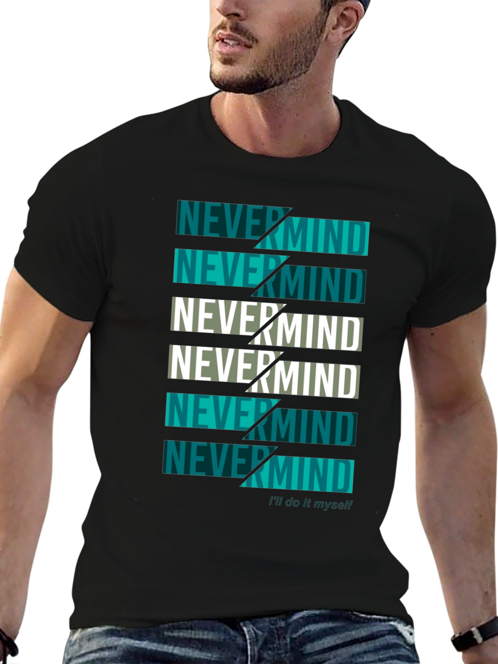 Nevermind Graphic Print Crew Neck T-Shirt