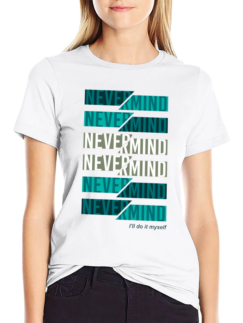 Nevermind Graphic Print Crew Neck T-Shirt