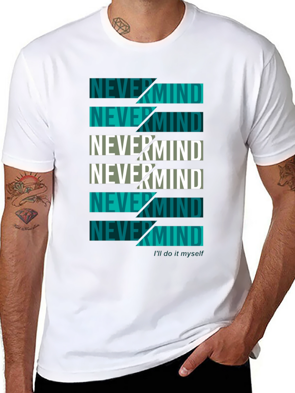 Nevermind Graphic Print Crew Neck T-Shirt