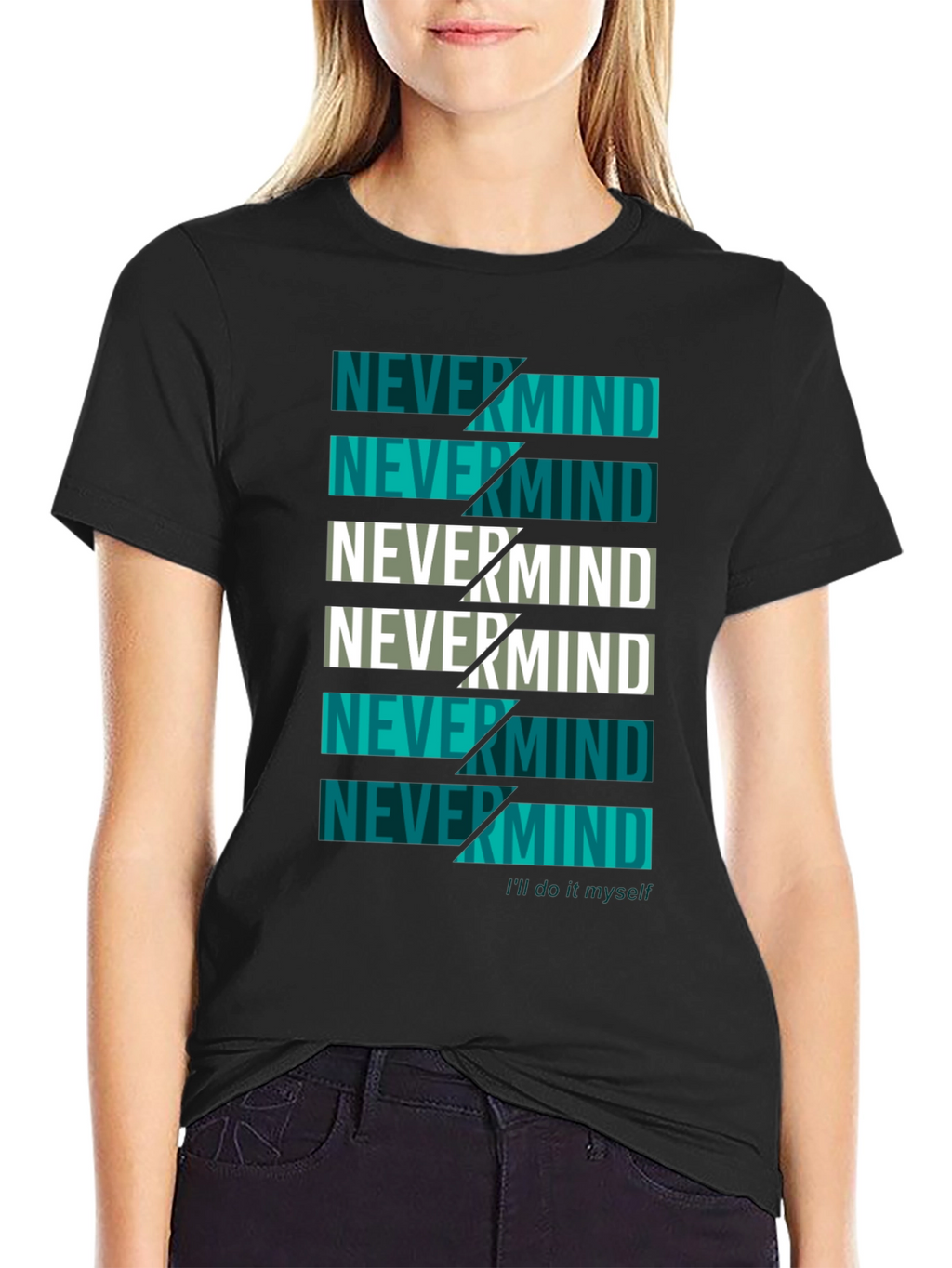 Nevermind Graphic Print Crew Neck T-Shirt