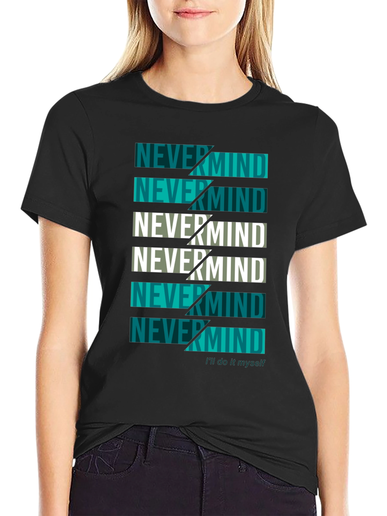 Nevermind Graphic Print Crew Neck T-Shirt