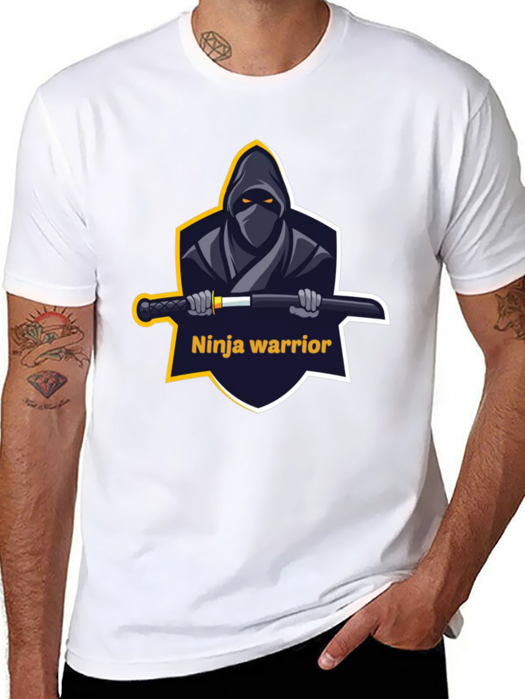 Ninja Warrior Graphic T-Shirt - Black