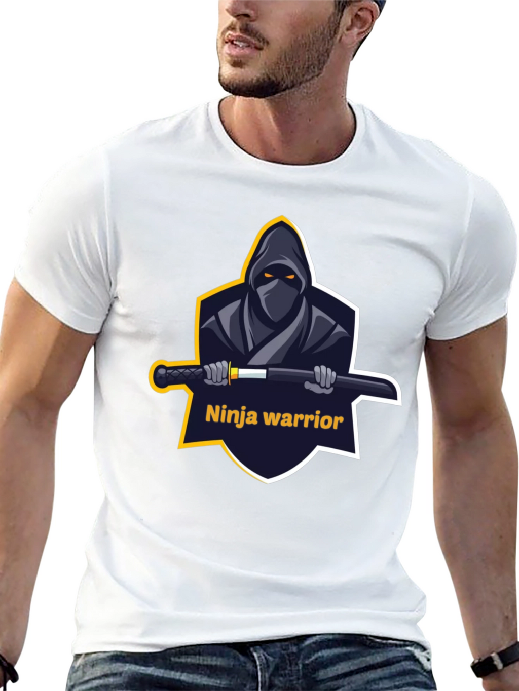 Ninja Warrior Graphic T-Shirt - Black