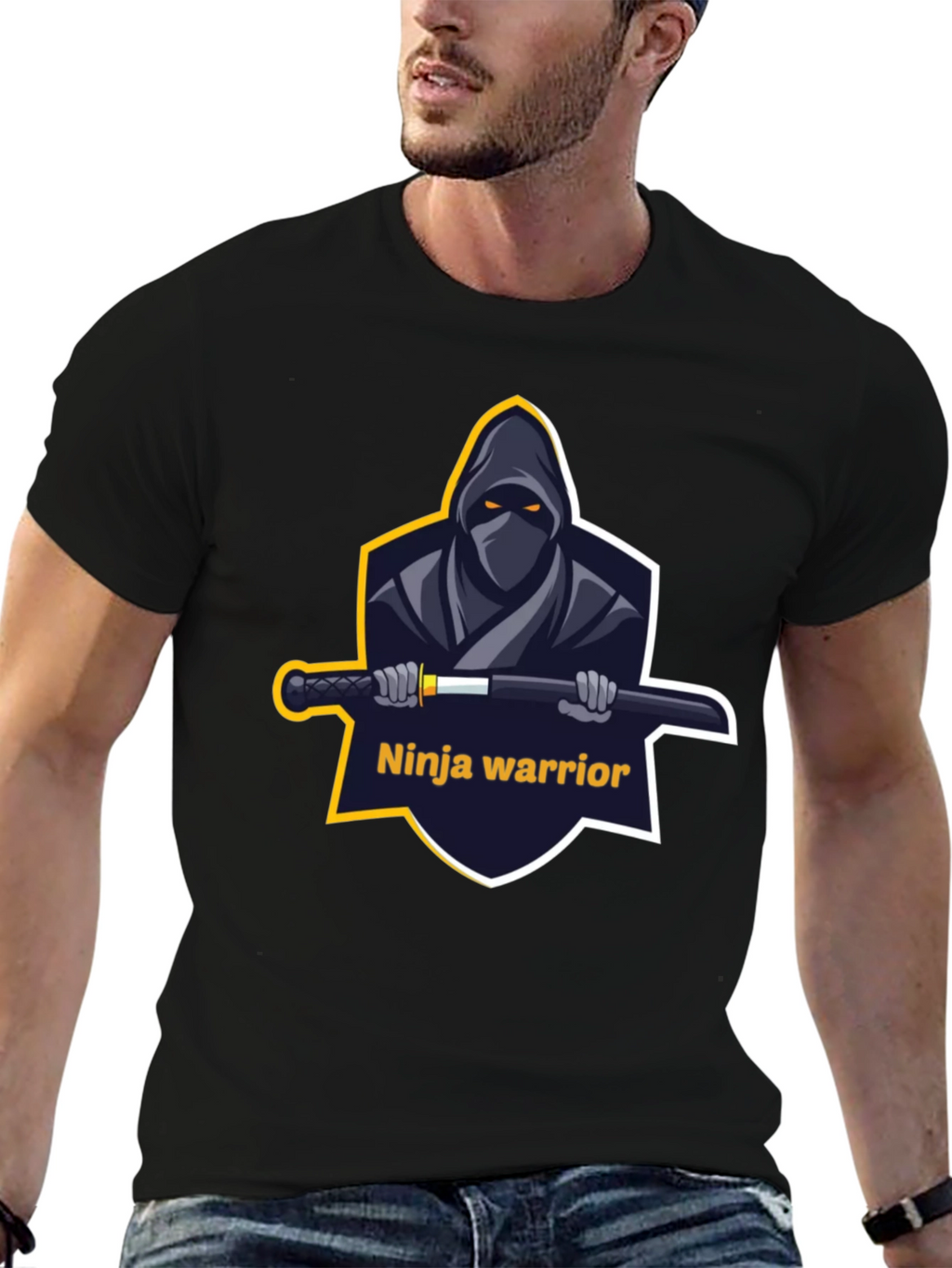 Ninja Warrior Graphic T-Shirt - Black