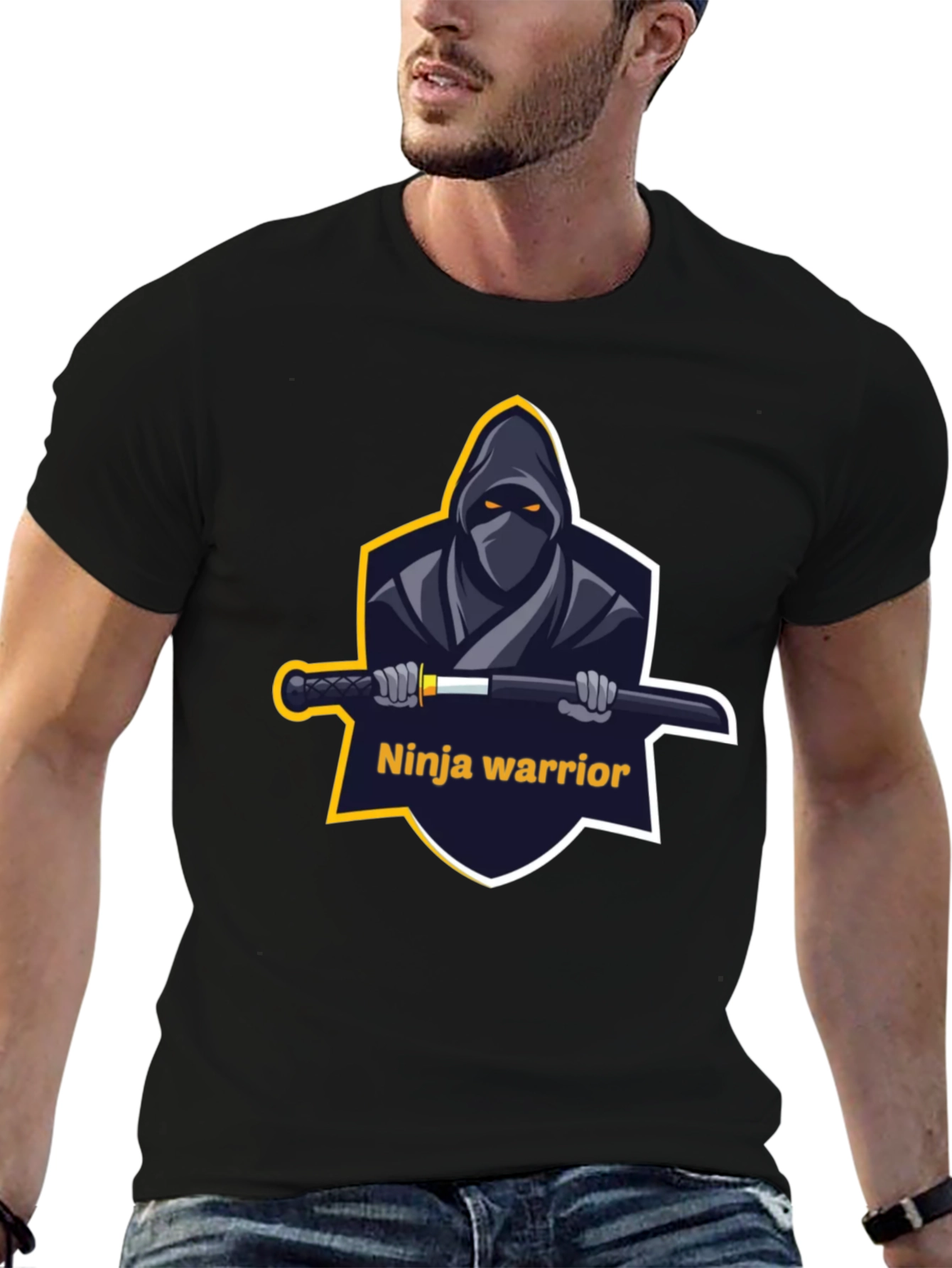 Ninja Warrior Graphic T-Shirt - Black