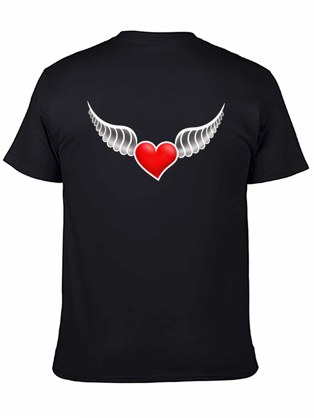 Winged Heart Black T-Shirt