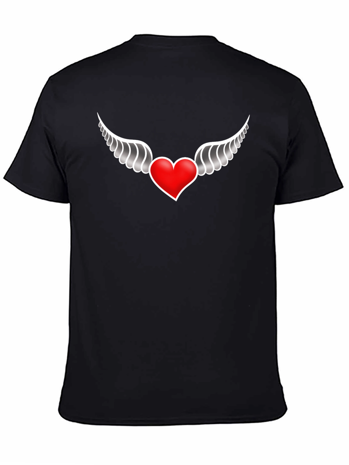 Winged Heart Black T-Shirt