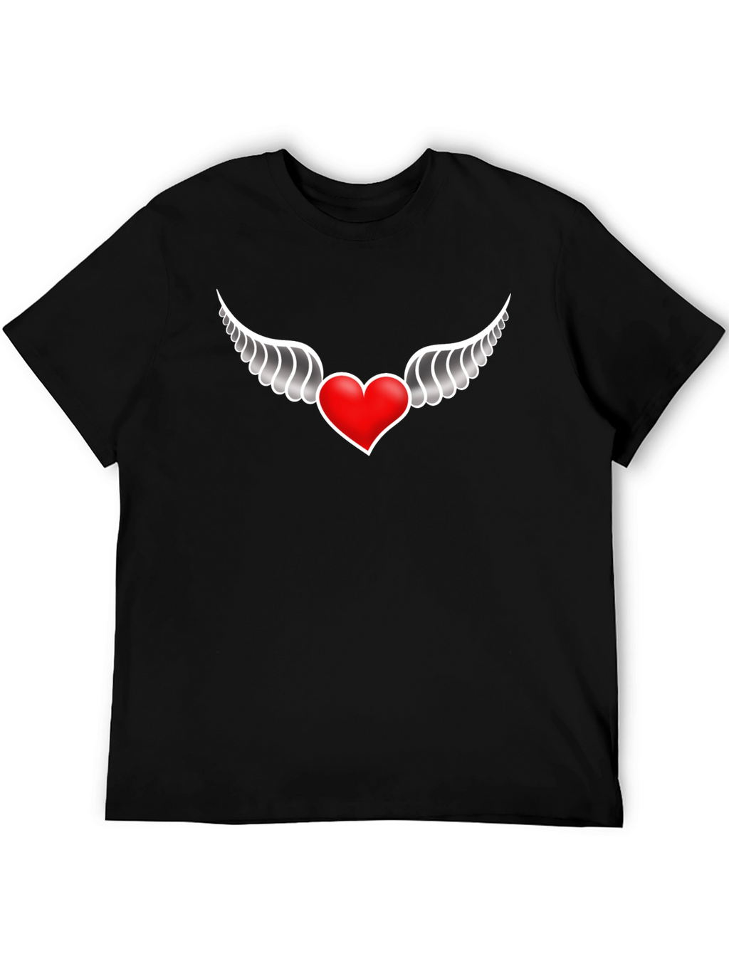 Winged Heart Black T-Shirt