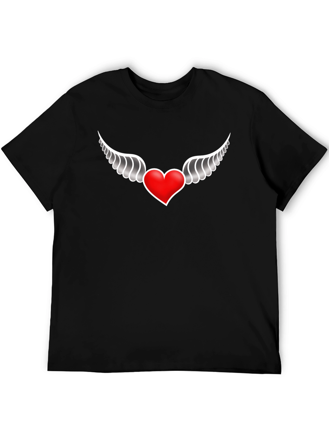 Winged Heart Black T-Shirt