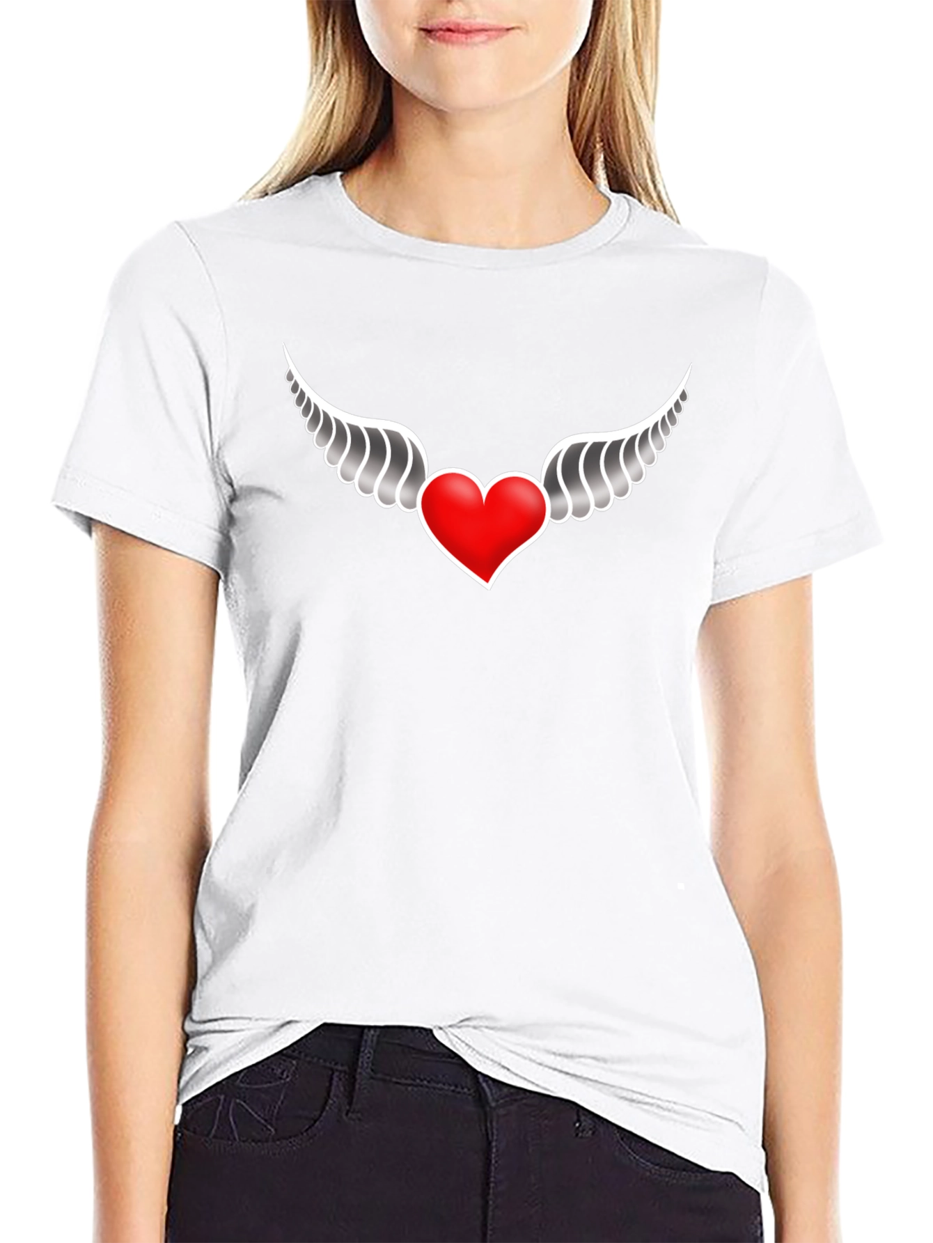 Winged Heart Black T-Shirt