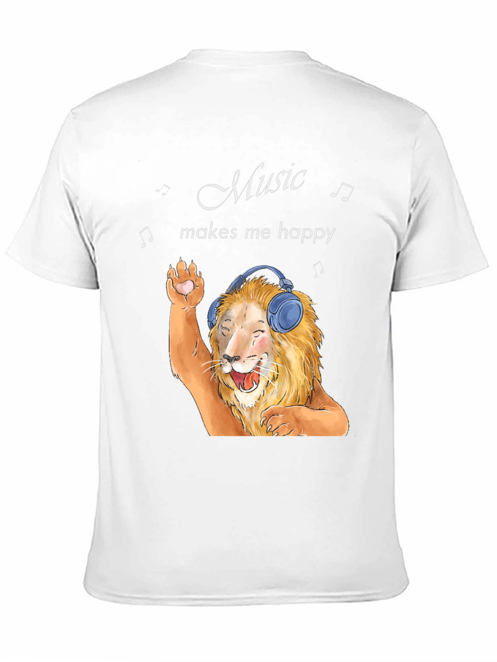 Music Lover Lion Graphic T-Shirt