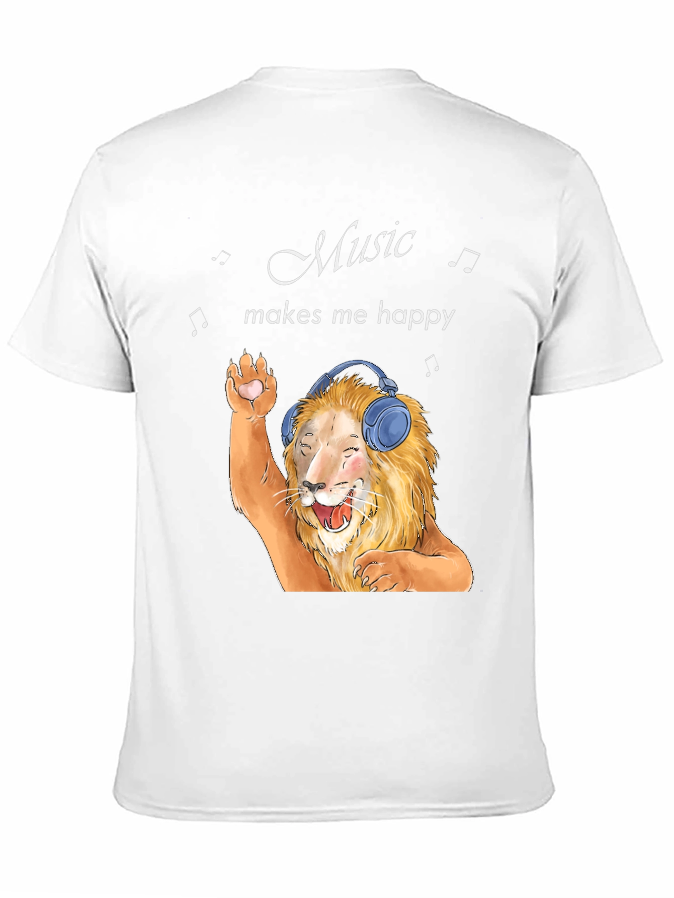 Music Lover Lion Graphic T-Shirt