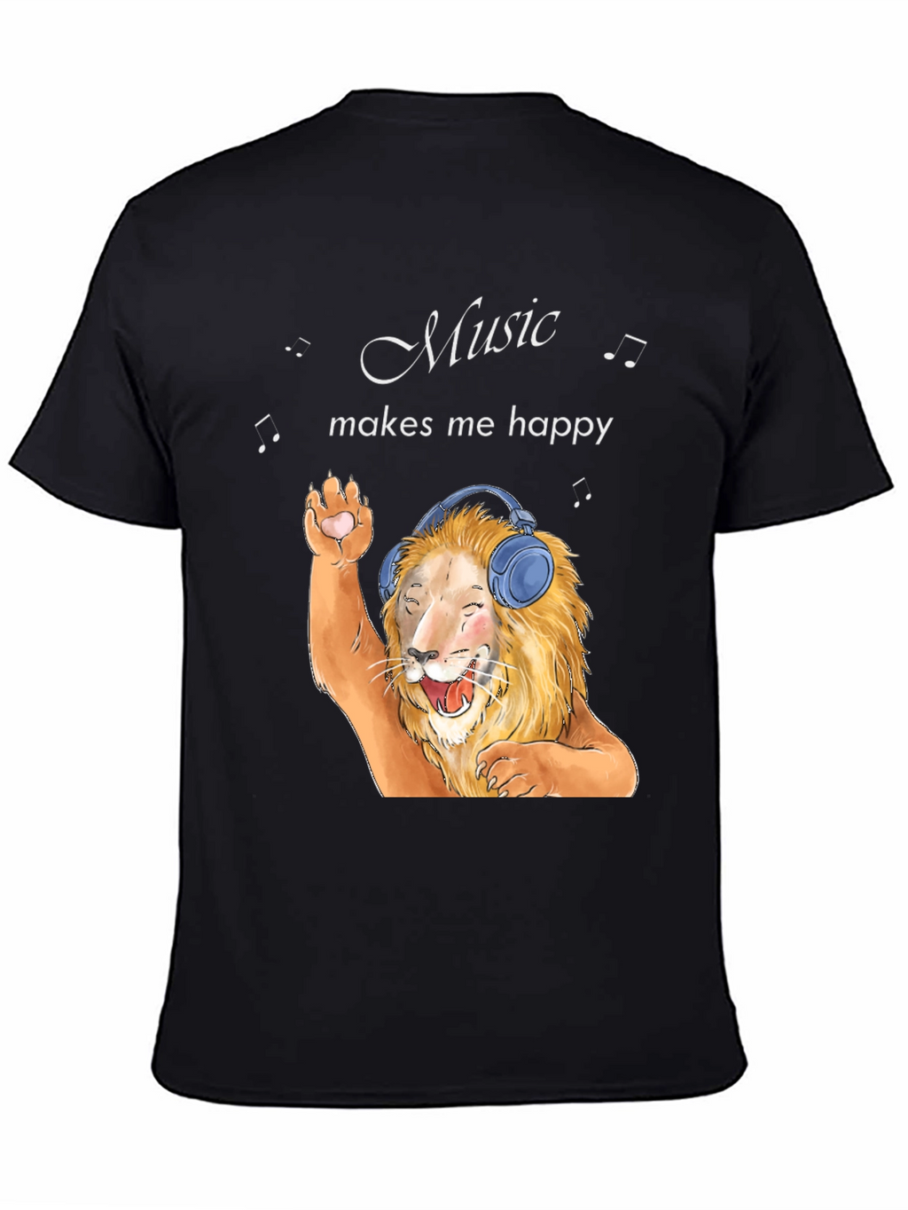 Music Lover Lion Graphic T-Shirt