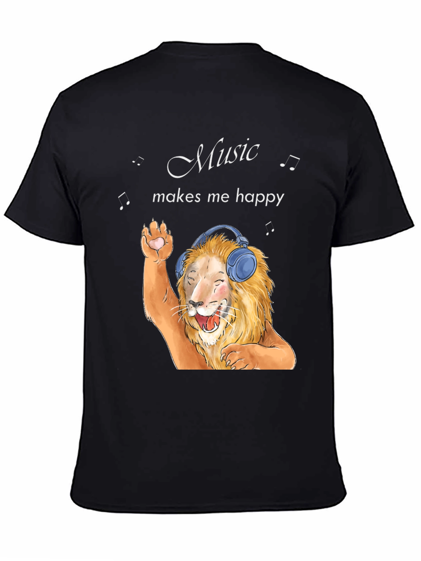 Music Lover Lion Graphic T-Shirt