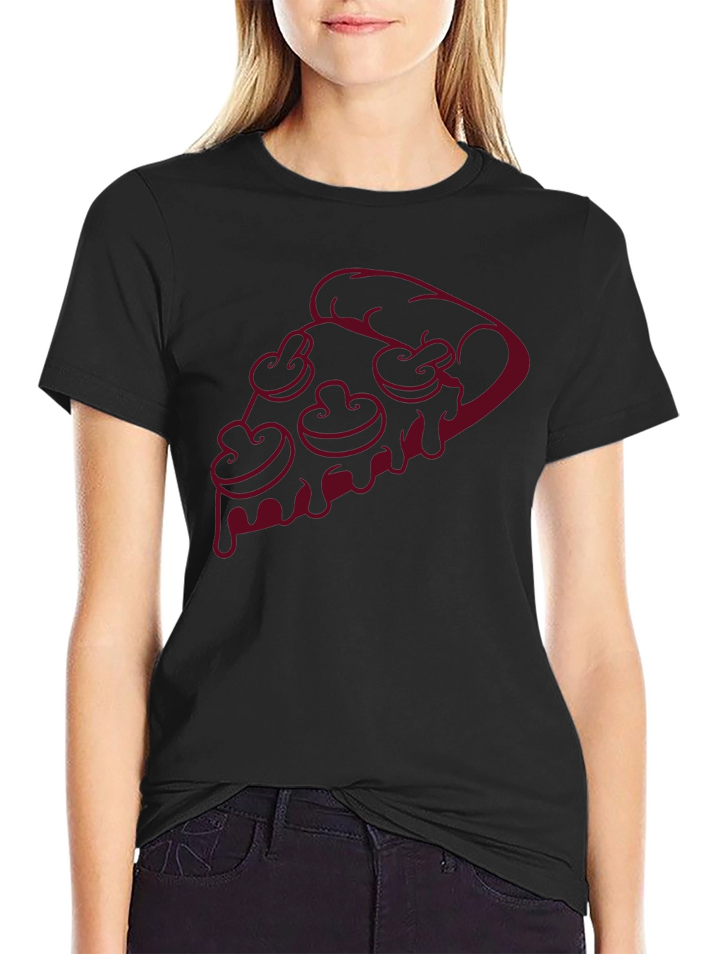 Pizza Slice Graphic Tee - Mushroom Topping