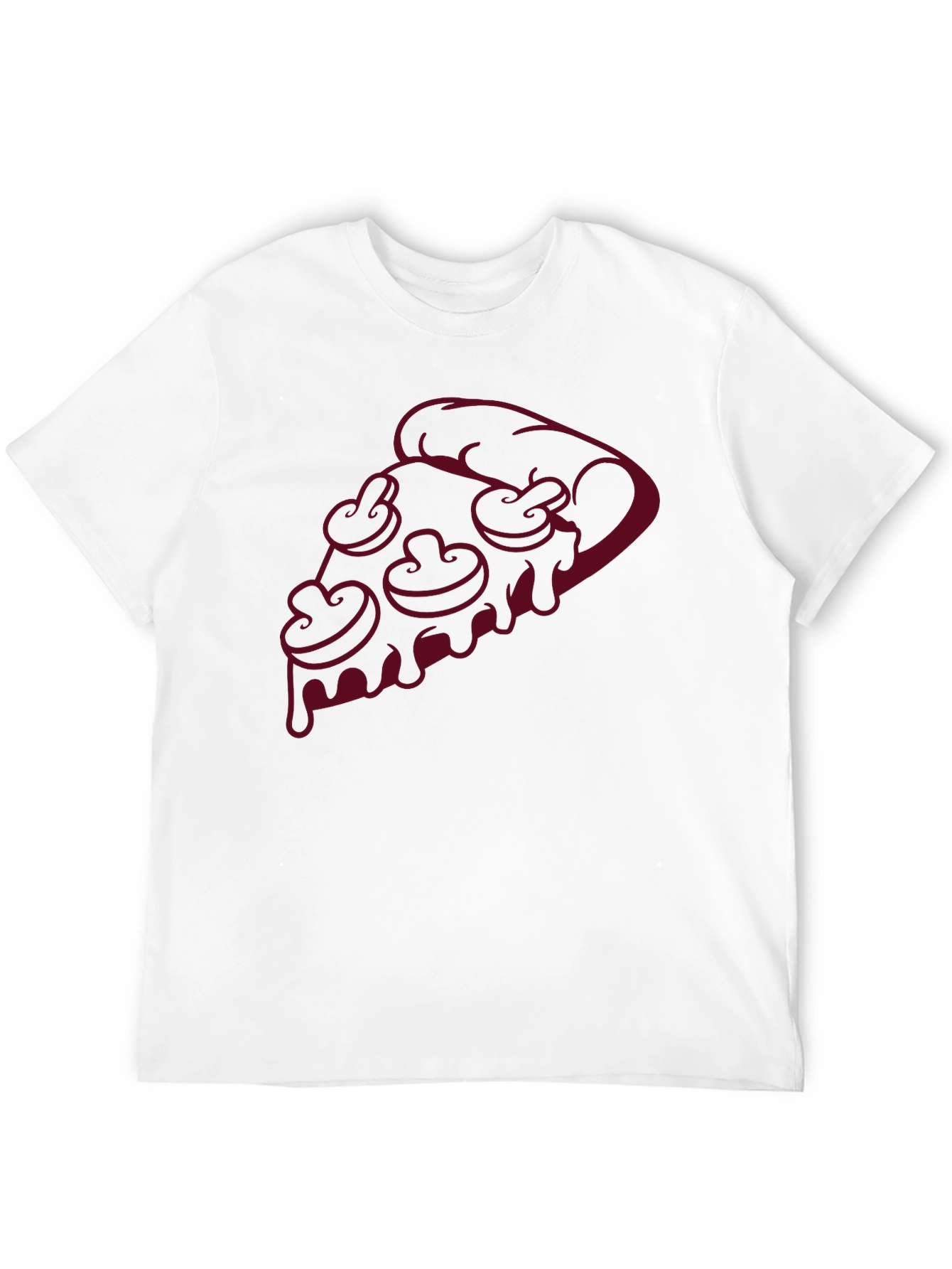Pizza Slice Graphic Tee - Mushroom Topping