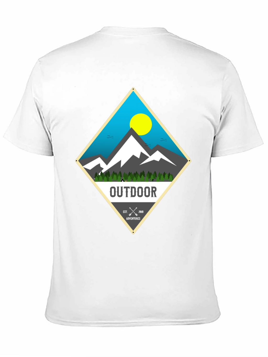 Outdoor Adventure Graphic Tee - Mens Black T-Shirt