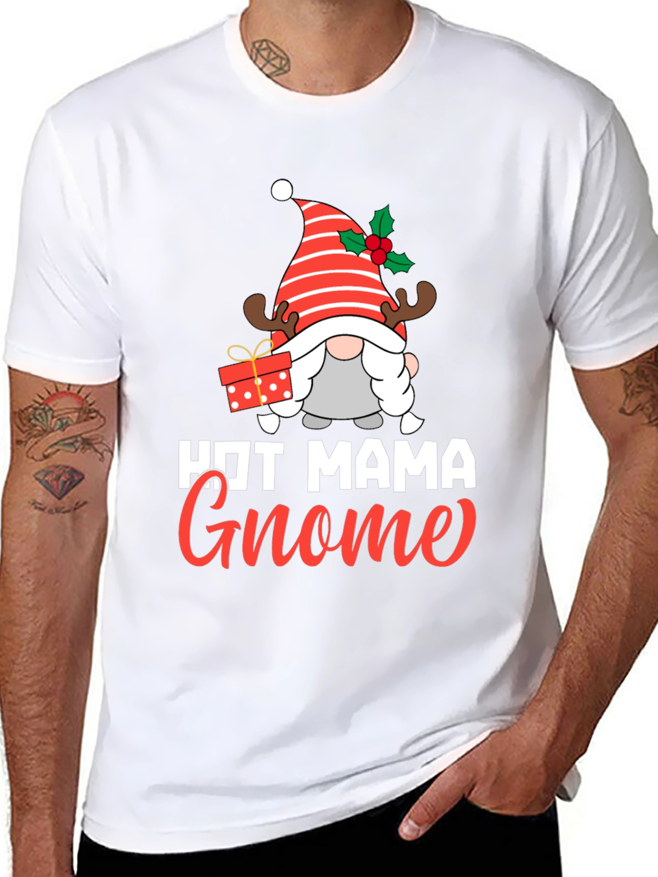 Hot Mama Gnome Christmas Graphic Tee