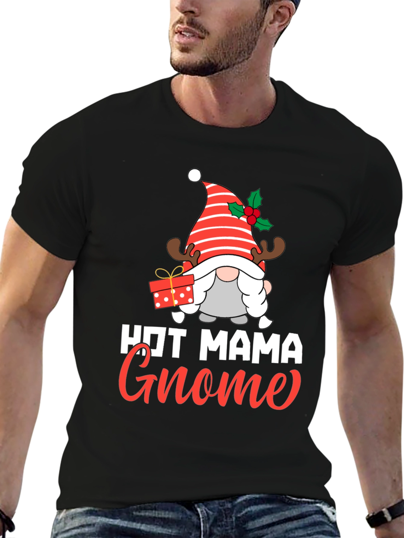 Hot Mama Gnome Christmas Graphic Tee