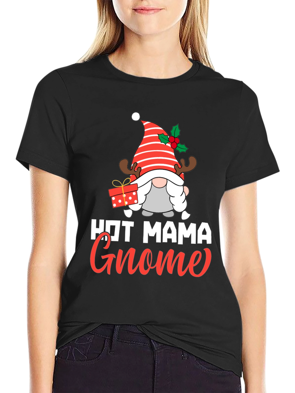 Hot Mama Gnome Christmas Graphic Tee