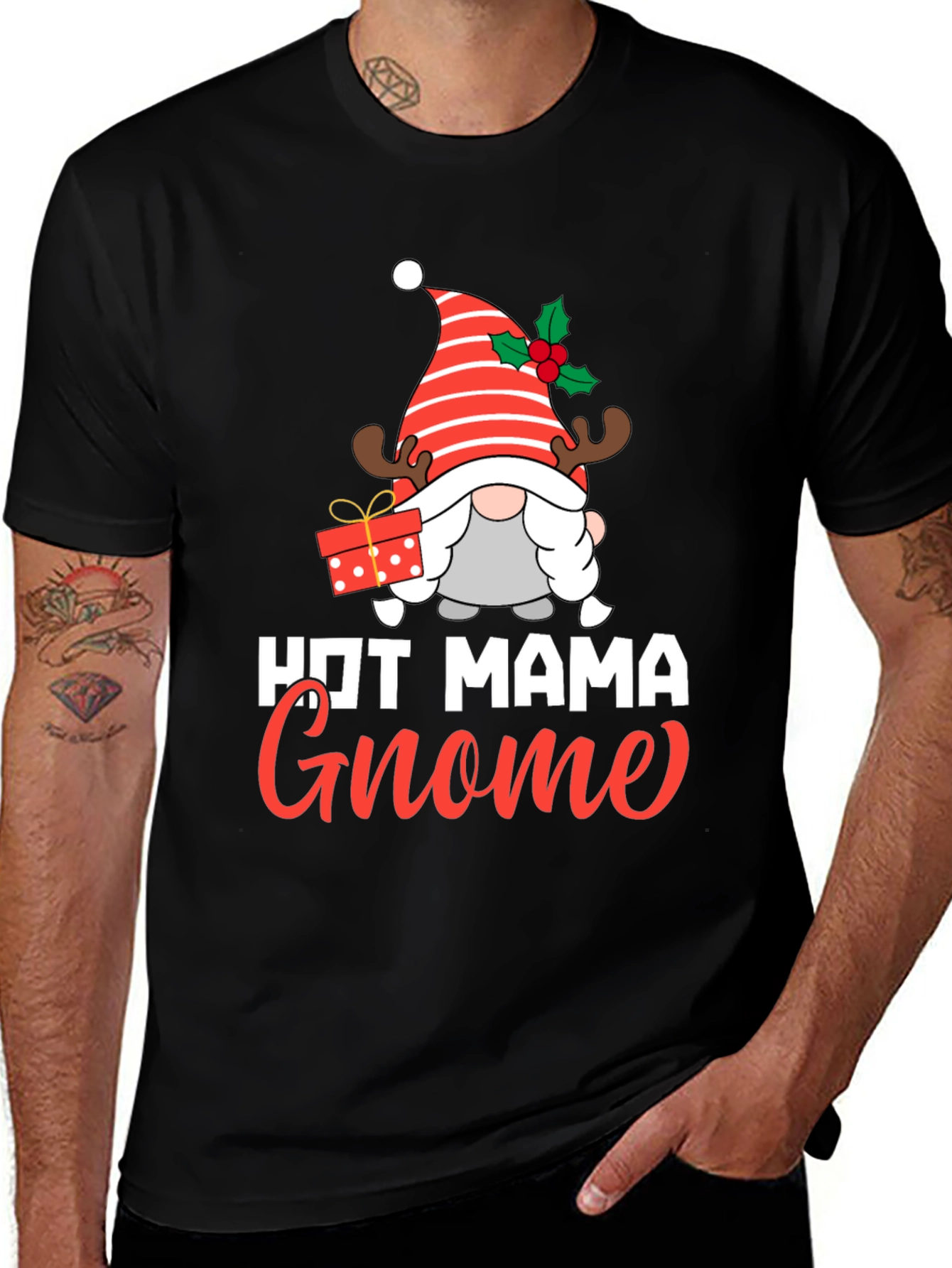 Hot Mama Gnome Christmas Graphic Tee