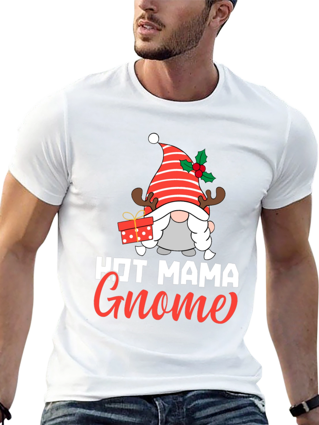 Hot Mama Gnome Christmas Graphic Tee