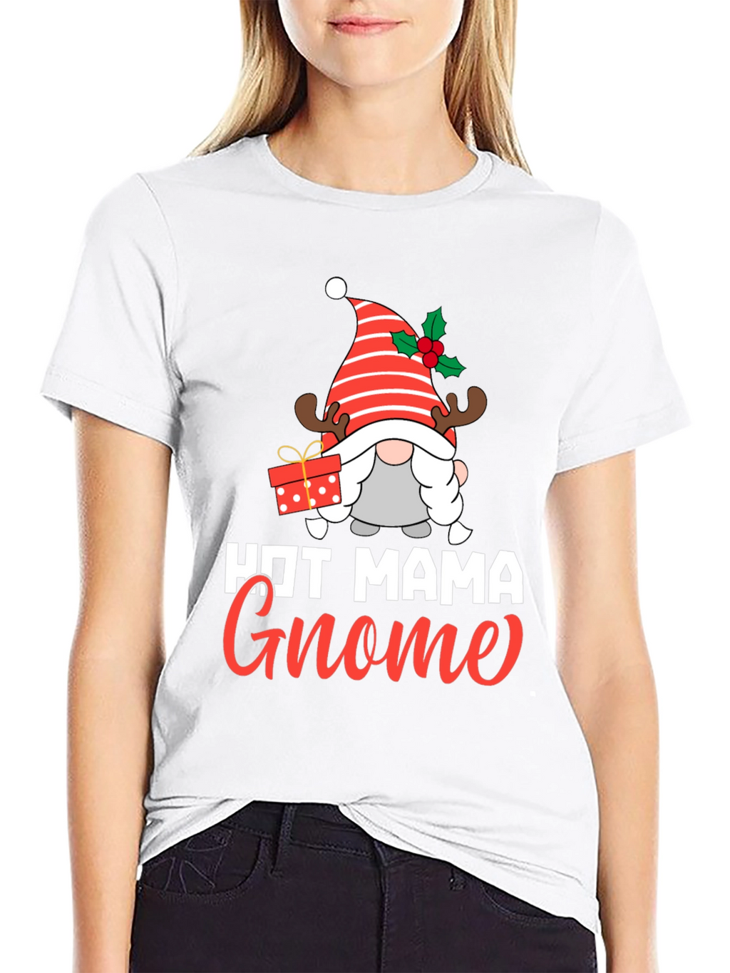 Hot Mama Gnome Christmas Graphic Tee
