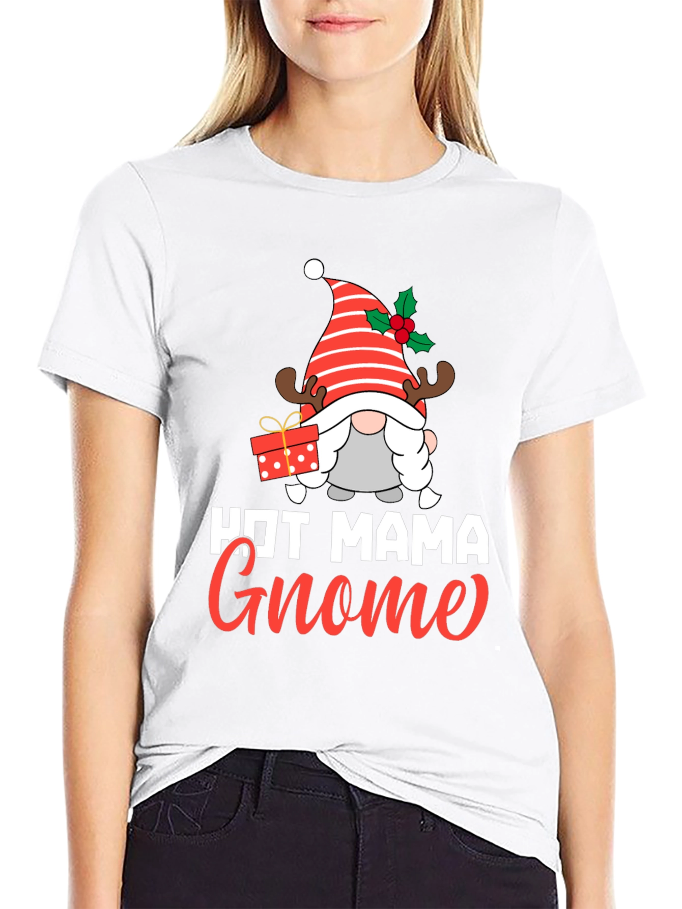Hot Mama Gnome Christmas Graphic Tee
