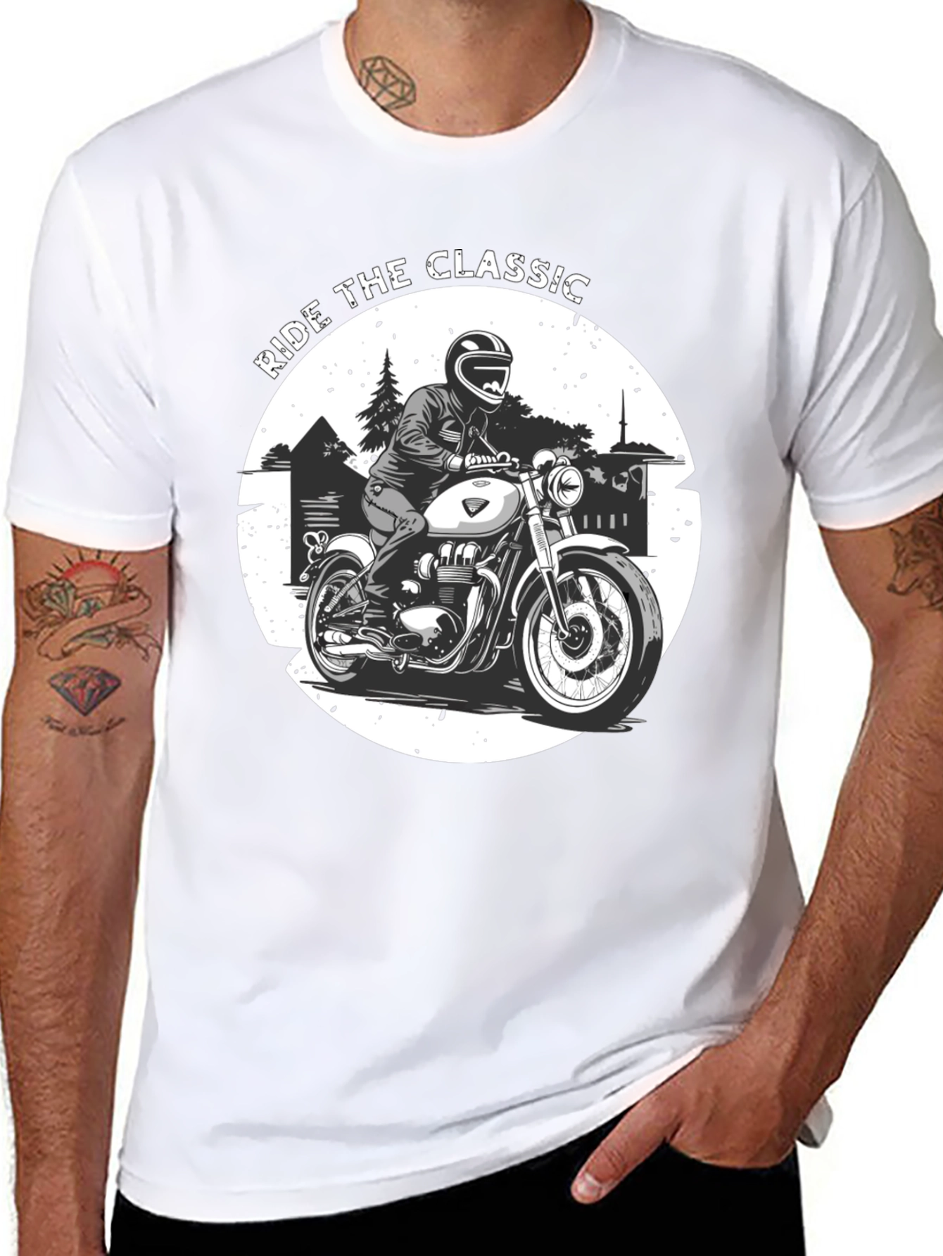 Ride the Classic Graphic Tee - Biker T-Shirt