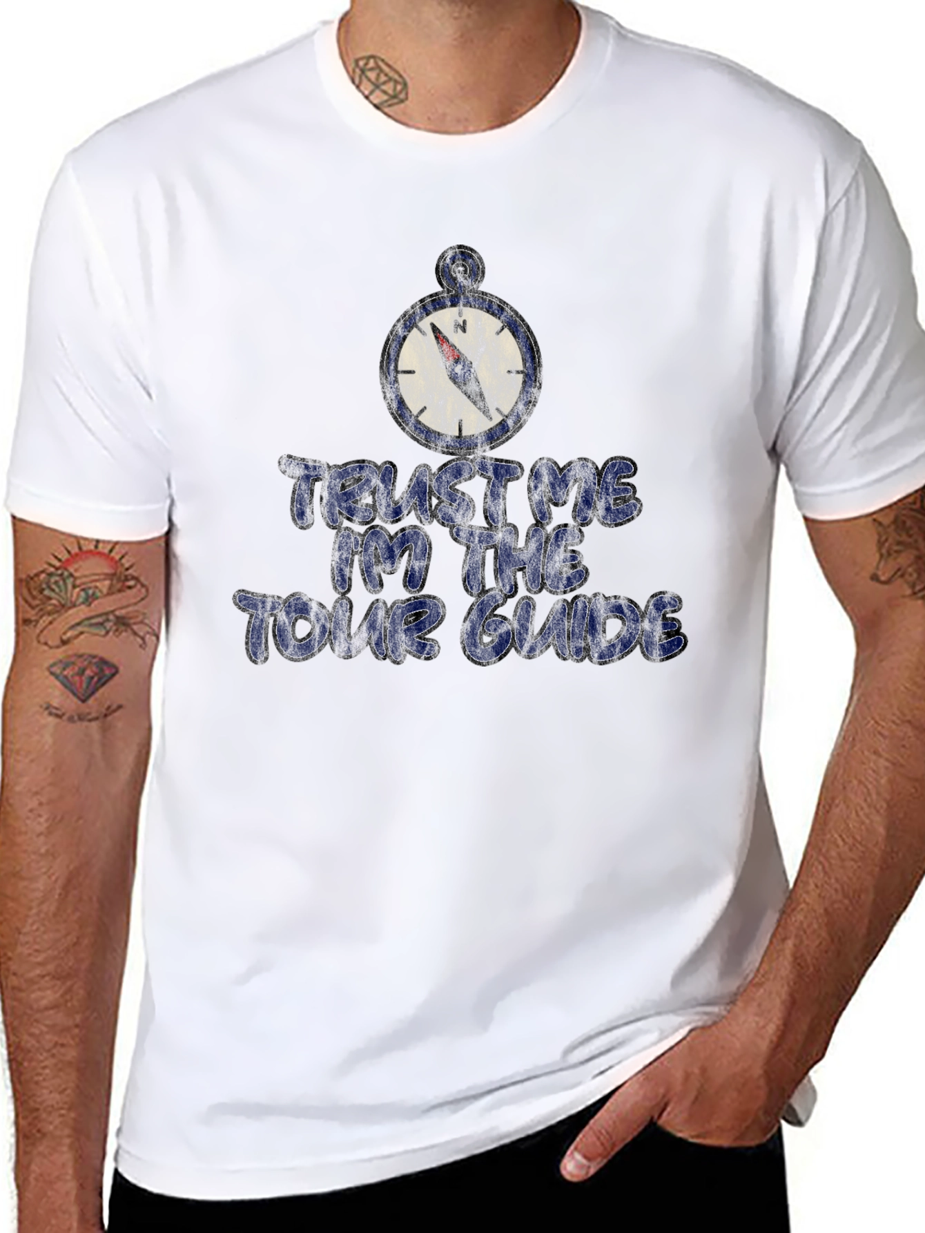 Trust Me Im The Tour Guide Compass T-Shirt