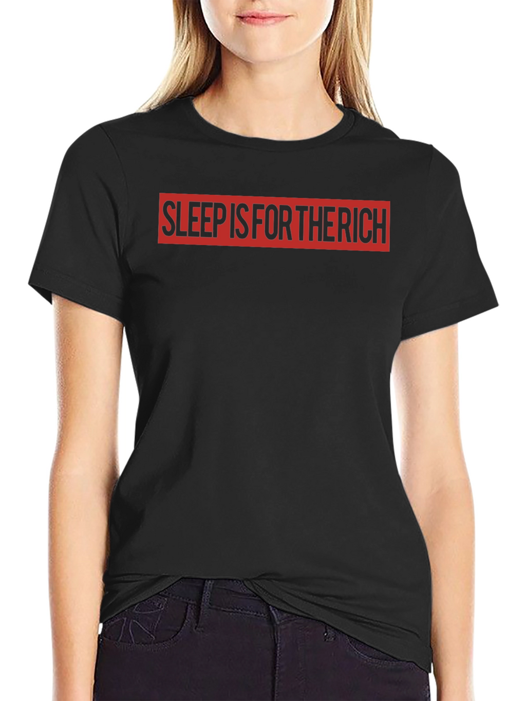 Sleep Is For The Rich Black Graphic Tee