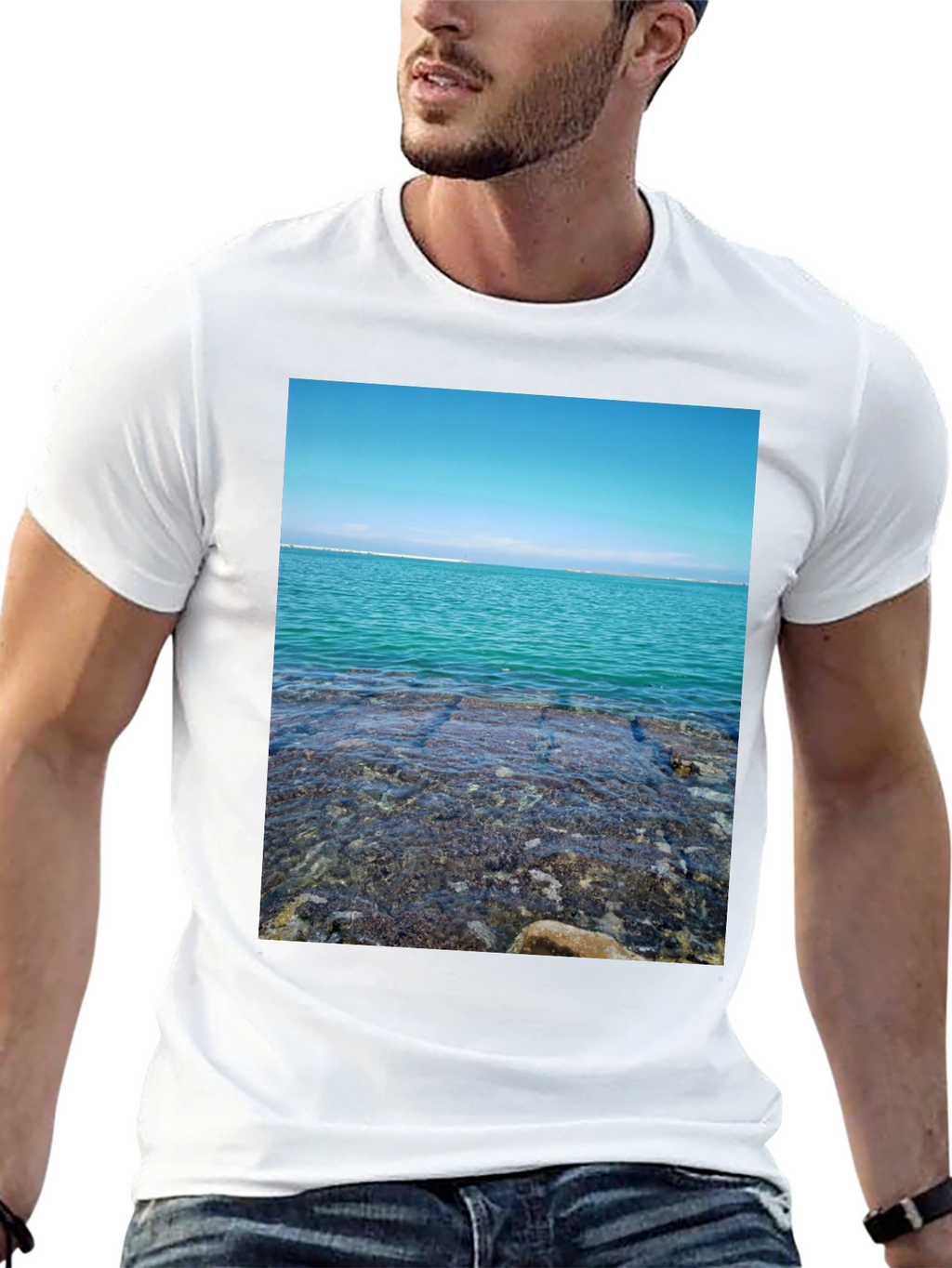 Ocean View Black T-Shirt