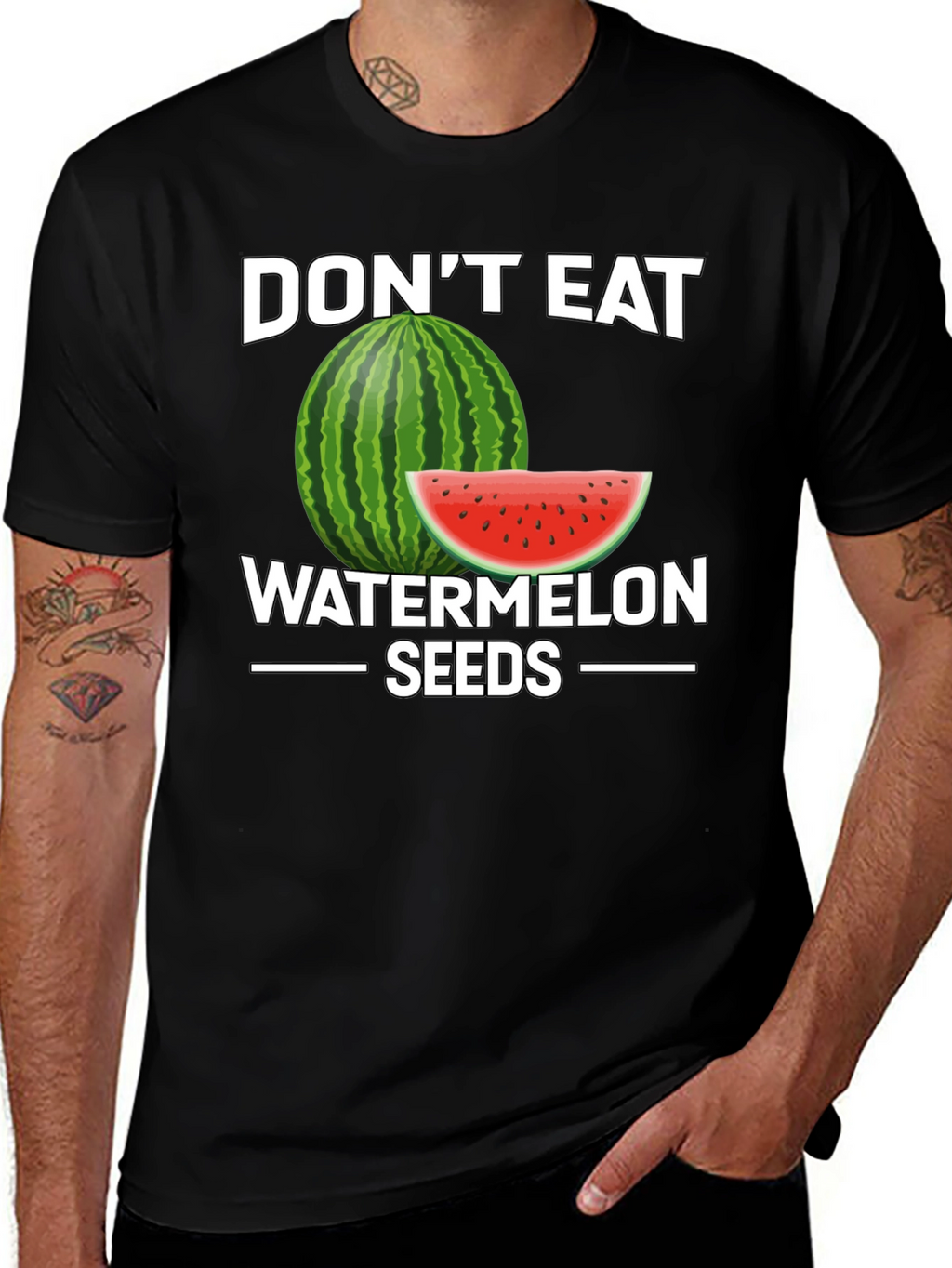 Funny Dont Eat Watermelon Seeds Graphic Tee