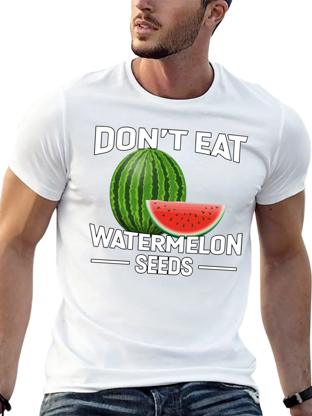 Funny Dont Eat Watermelon Seeds Graphic Tee