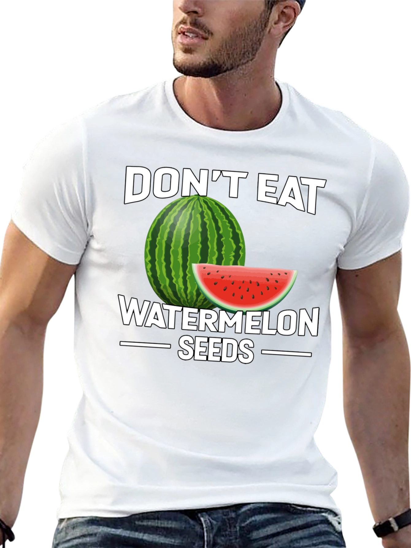 Funny Dont Eat Watermelon Seeds Graphic Tee