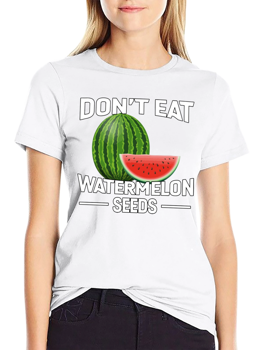 Funny Dont Eat Watermelon Seeds Graphic Tee