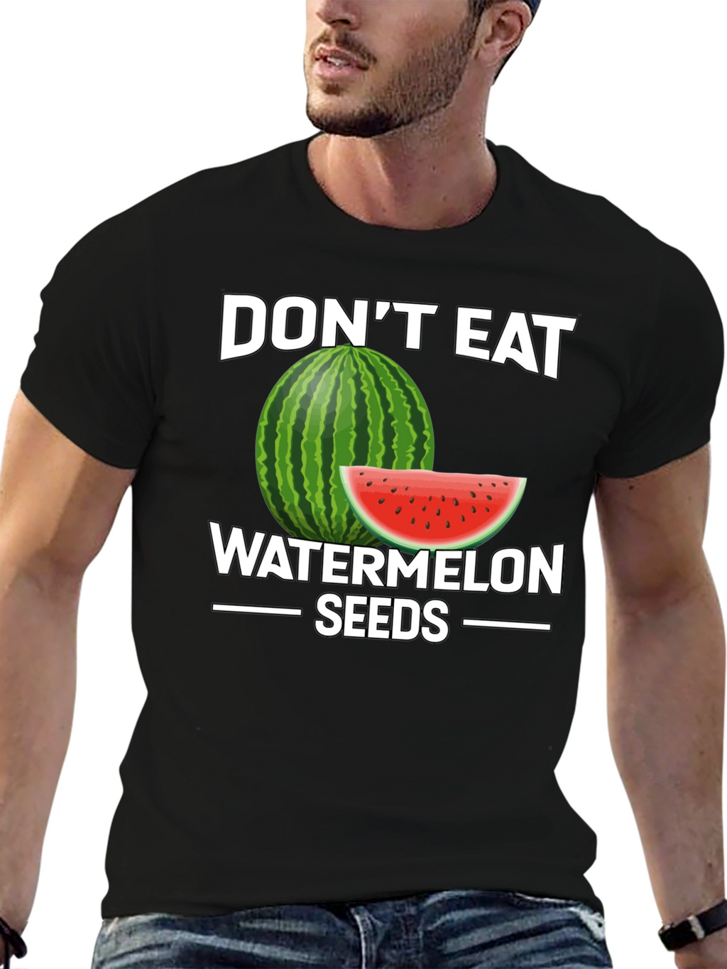 Funny Dont Eat Watermelon Seeds Graphic Tee