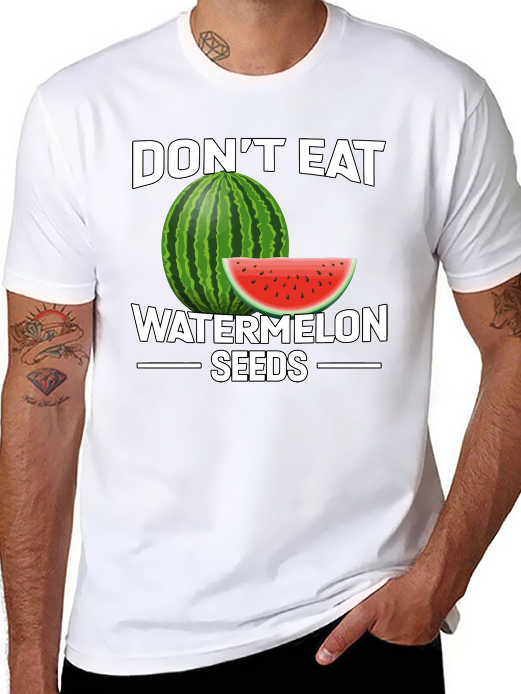 Funny Dont Eat Watermelon Seeds Graphic Tee