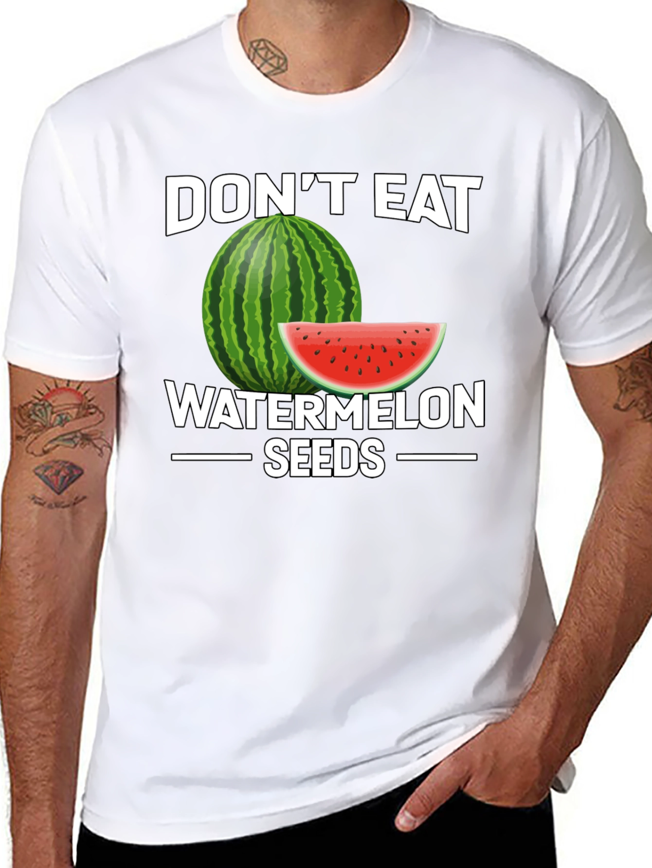 Funny Dont Eat Watermelon Seeds Graphic Tee