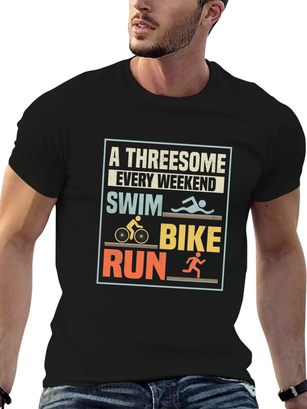 Triathlon T-Shirt: A Threesome Every Weekend