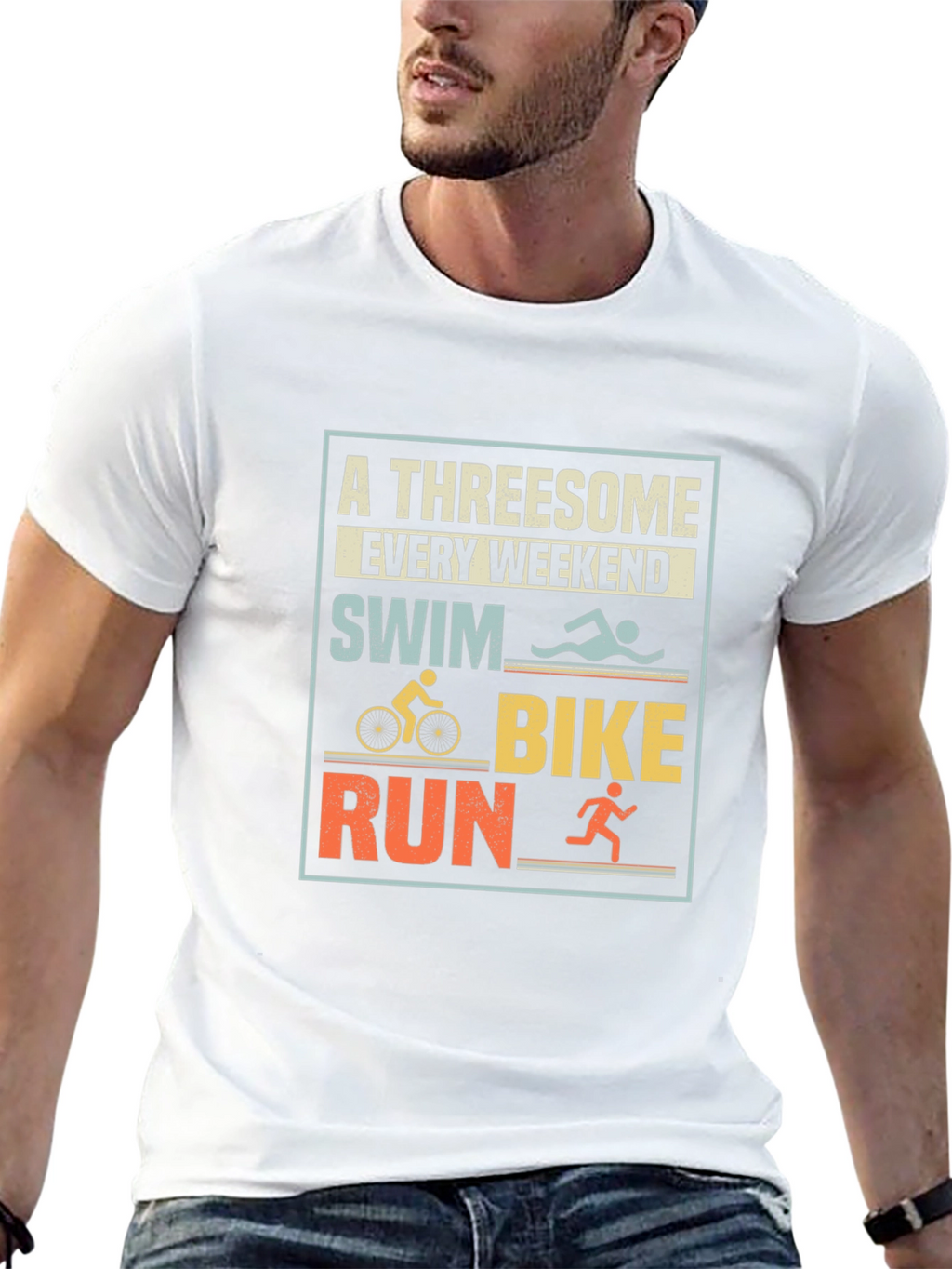 Triathlon T-Shirt: A Threesome Every Weekend