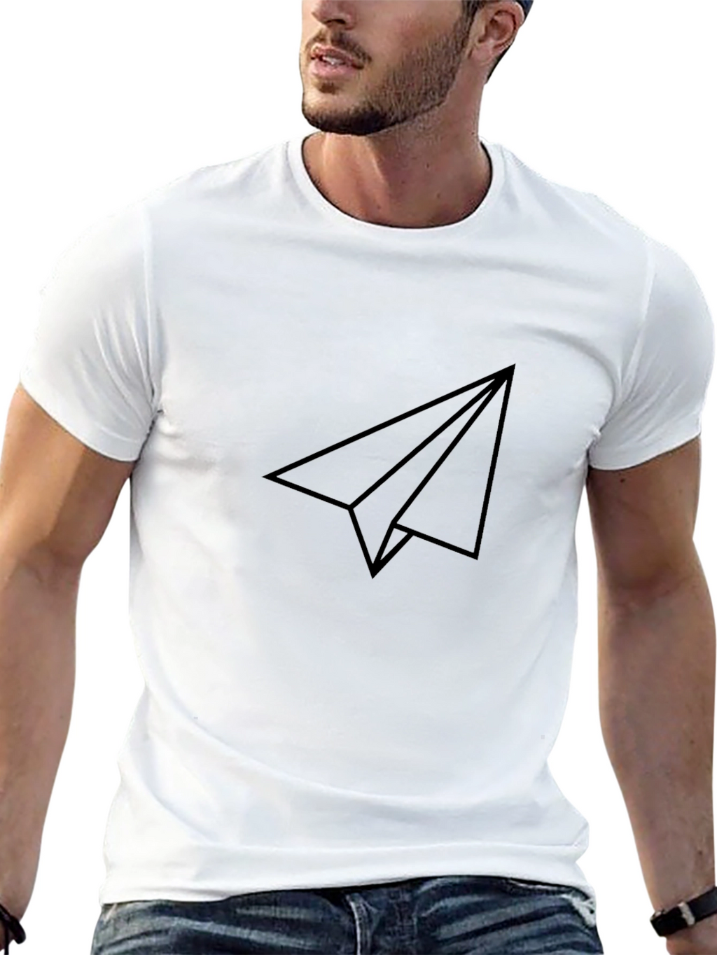 Minimalist Paper Airplane Graphic Tee