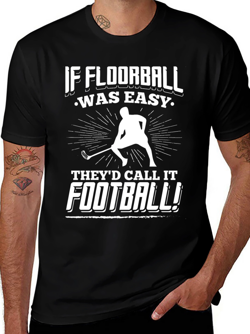 Floorball T-Shirt - If Floorball Was Easy!