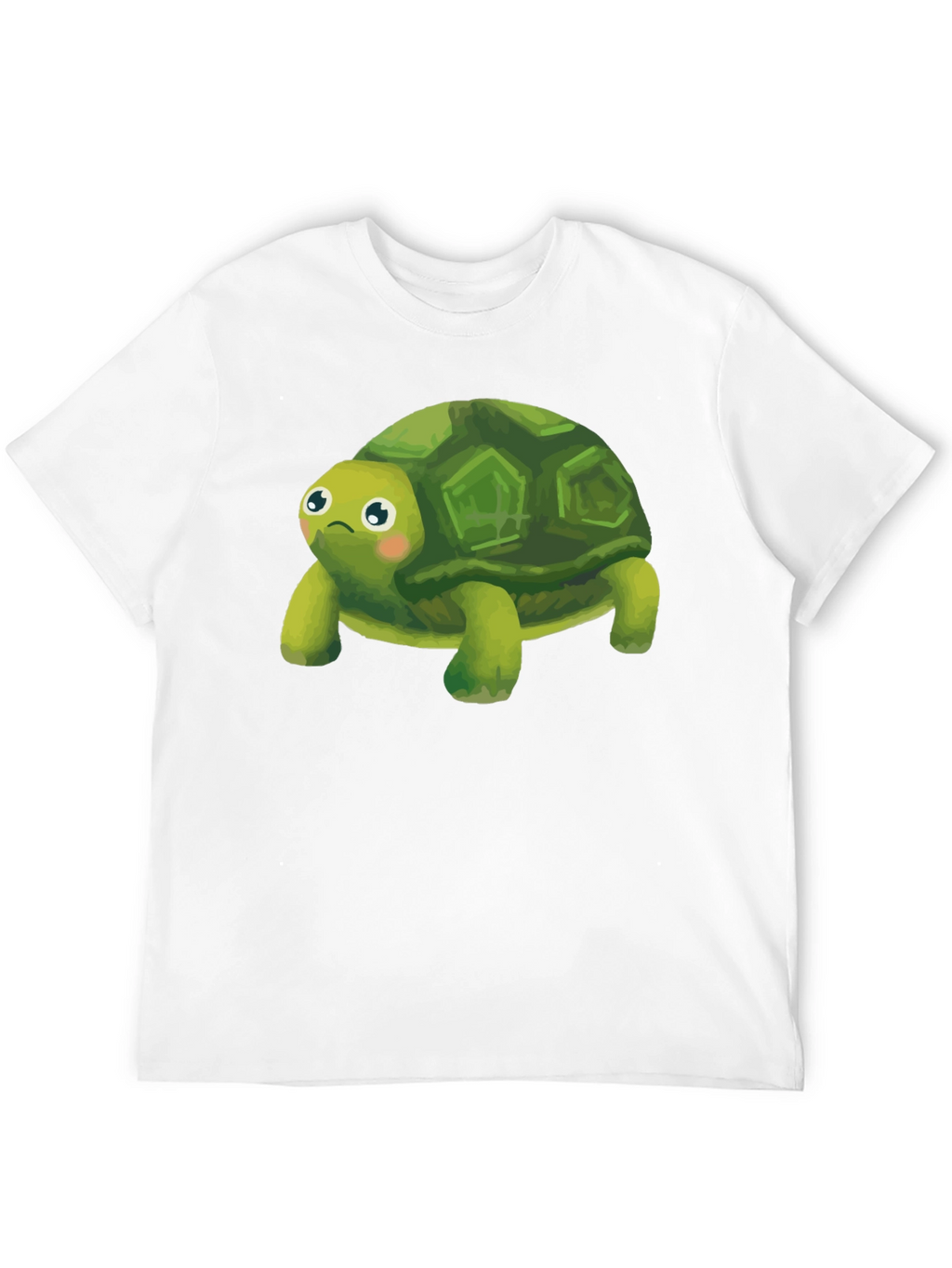 Cute Turtle Graphic Tee - Black Cotton Blend Shirt