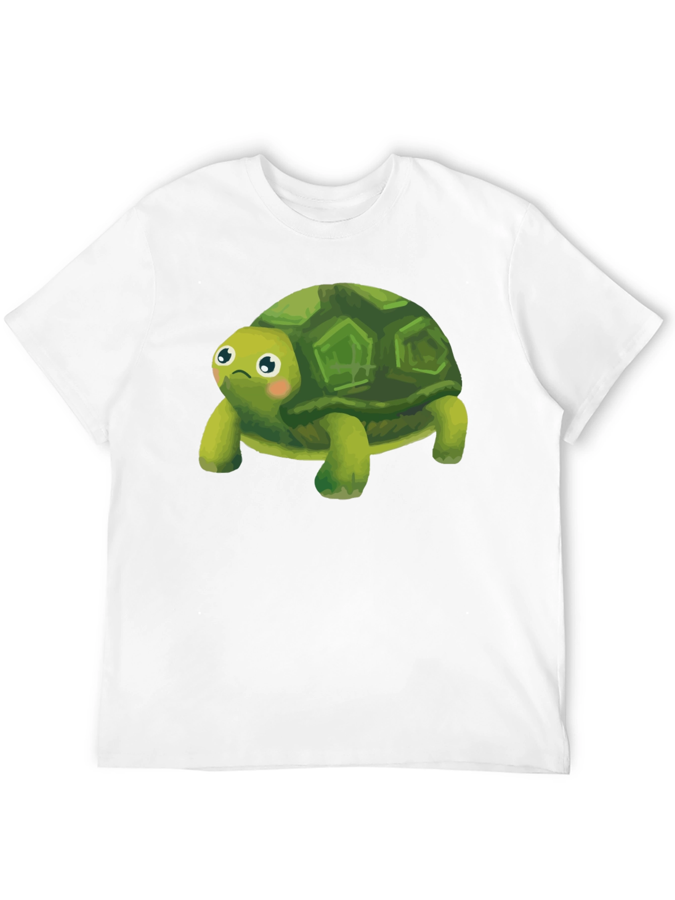 Cute Turtle Graphic Tee - Black Cotton Blend Shirt
