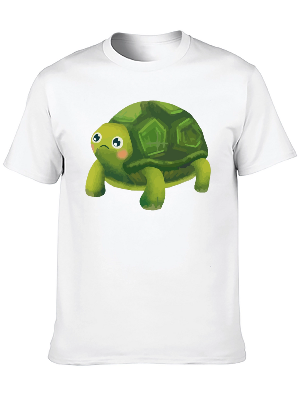 Cute Turtle Graphic Tee - Black Cotton Blend Shirt