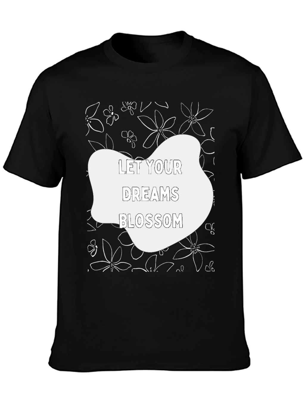 Dream Blossom Black Graphic Tee